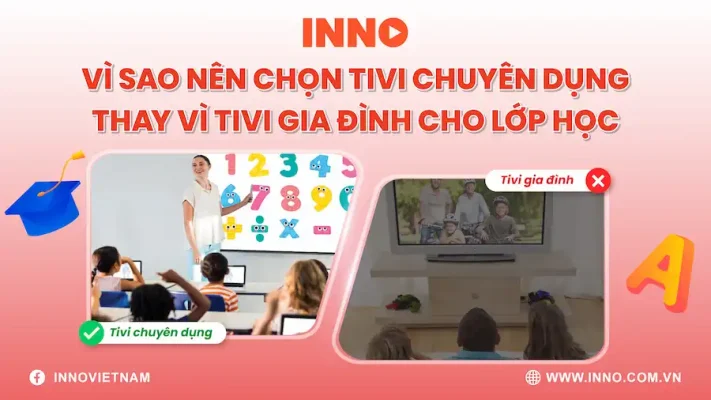 VÌ SAO NÊN CHỌN TIVI CHUYÊN DỤNG THAY VÌ TIVI GIA ĐÌNH CHO LỚP HỌC?