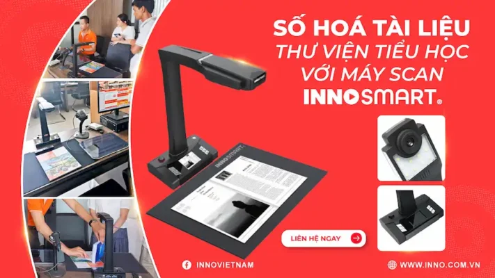 Post So hoa tai lieu thu vien tieu hoc voi may scan INNOSMART