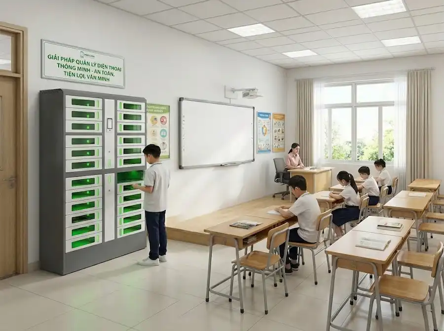 Hạn chế học sinh sử dụng điện thoại trong giờ học bằng tủ sạc điện thoại thông minh 2 Hạn chế học sinh sử dụng điện thoại trong giờ học bằng tủ sạc điện thoại thông minh