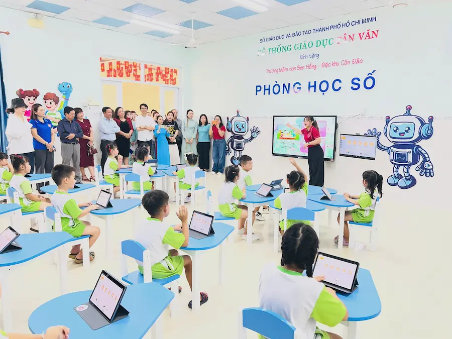 Màn hình tương tác INNOSMART tại Trường Mầm non Sen Hồng – Đồng hành cùng Hệ thống Giáo dục Tân Văn kiến tạo phòng học số ở Côn Đảo 2 Màn hình tương tác INNOSMART tại Trường Mầm non Sen Hồng